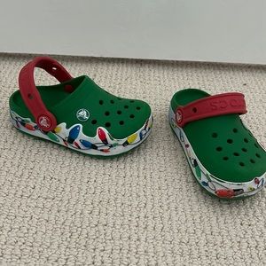 CUTE light up toddler holiday crocs!